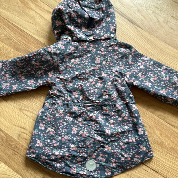 WHEAT rain jacket gray with pink floral design, girls size 2Y/EUR 92 - Picture 11 of 14
